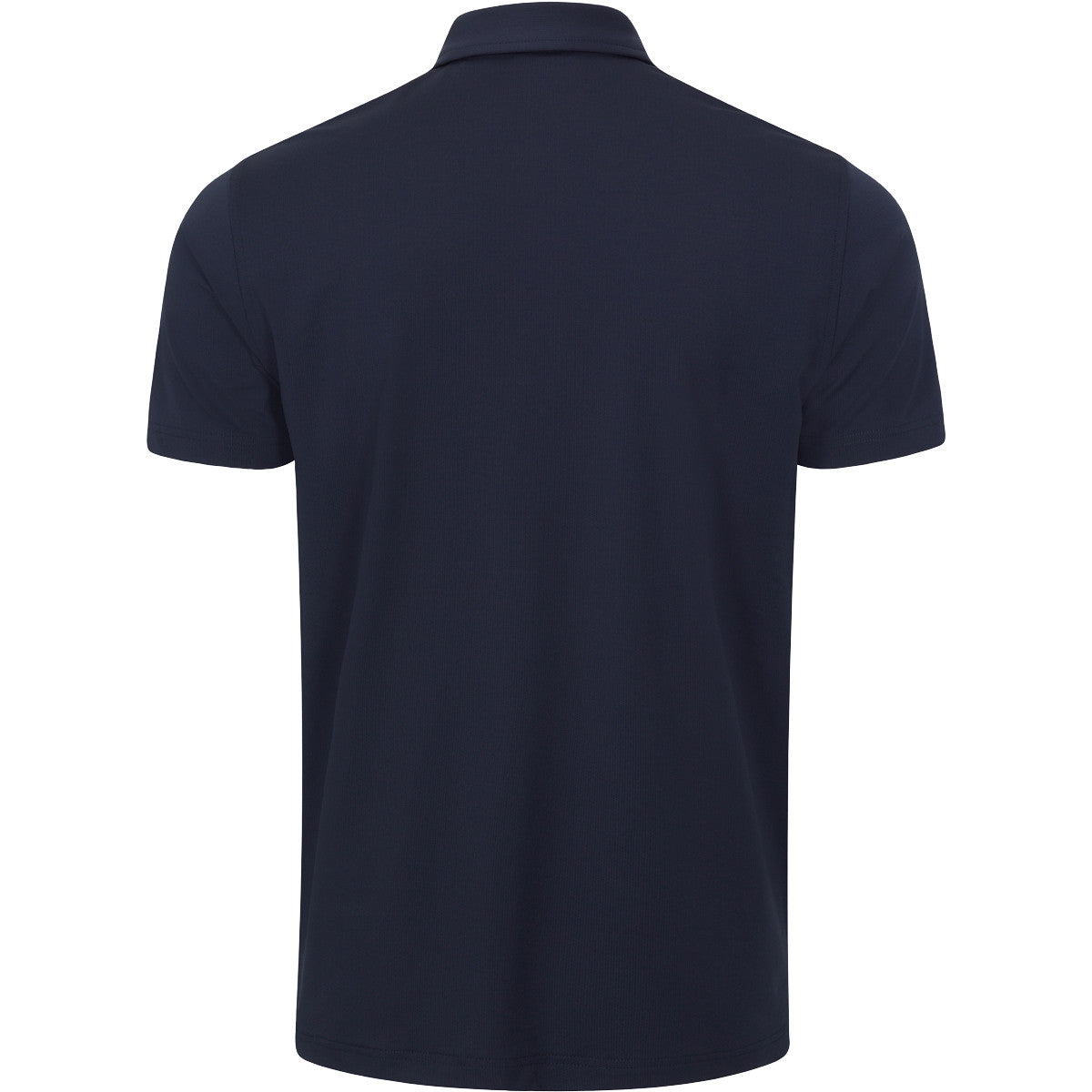 Quest Ventilated Performance Polo in navy, back view
