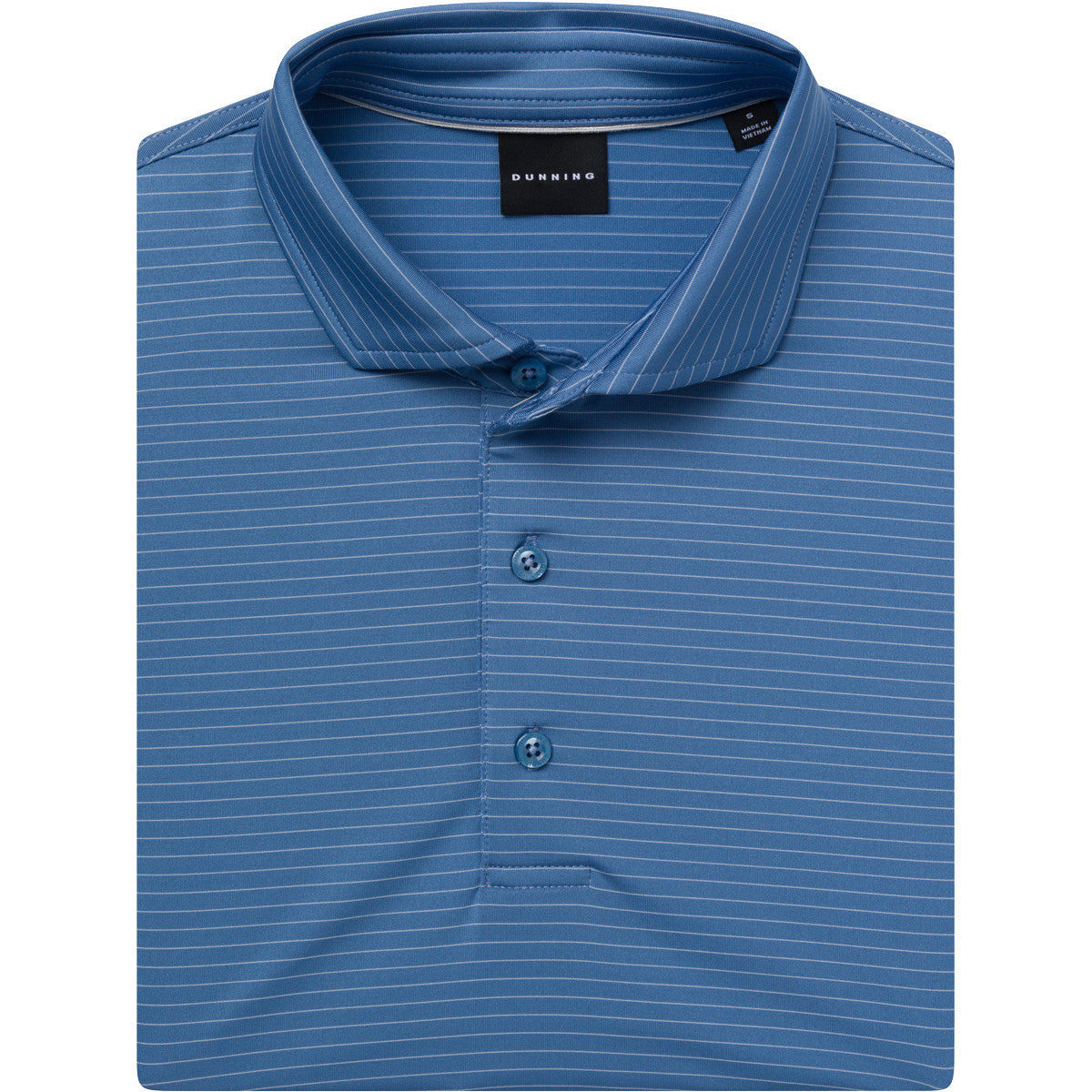 Marine blue polo shirt on a white background