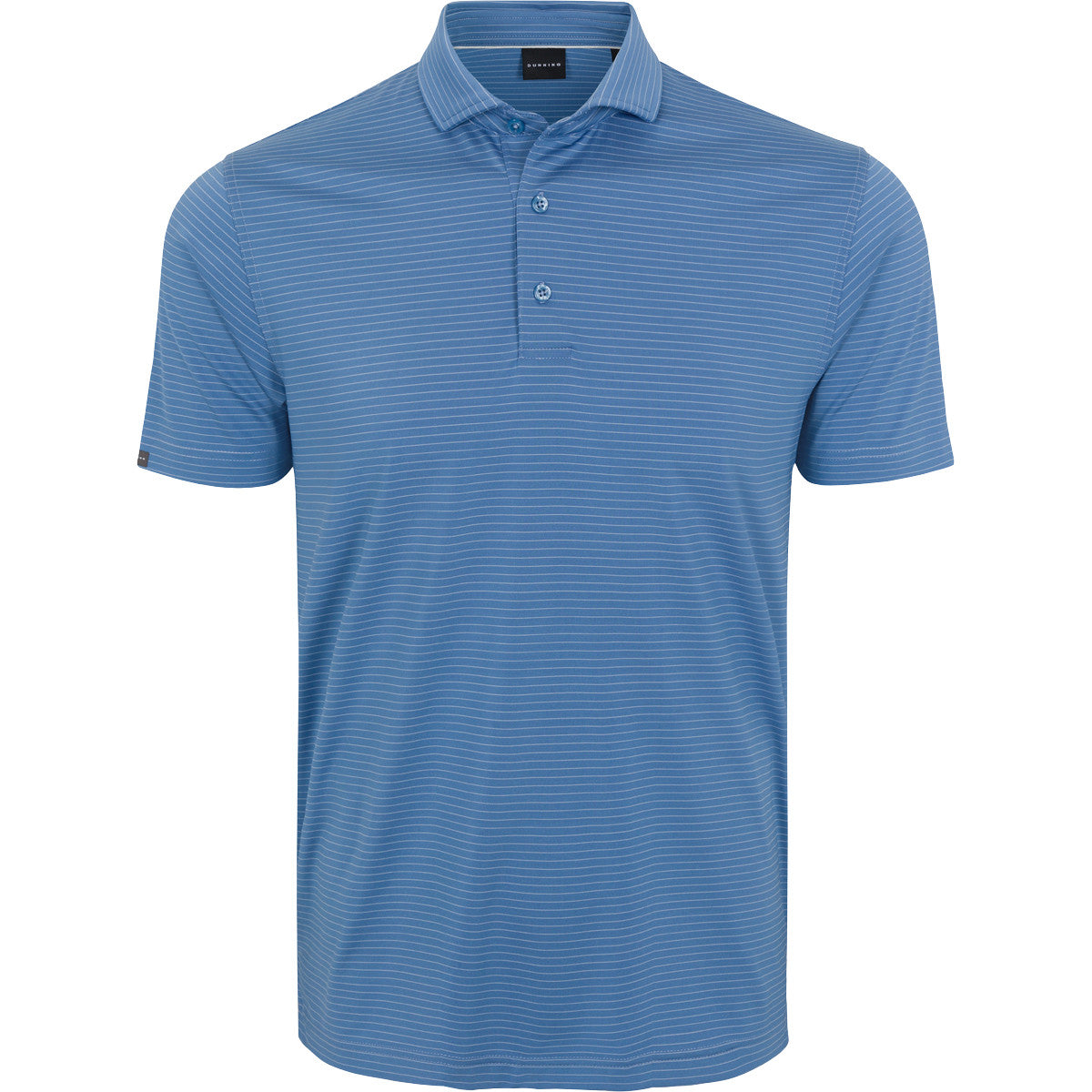 Marine blue polo shirt on a white background