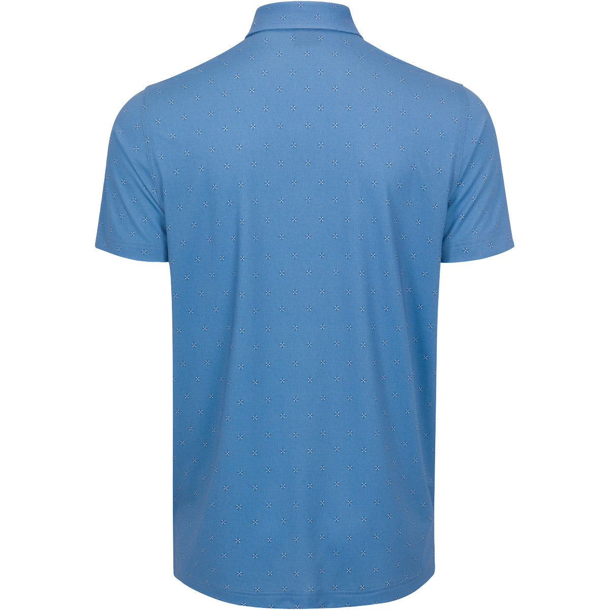 Blue polo shirt on a white background