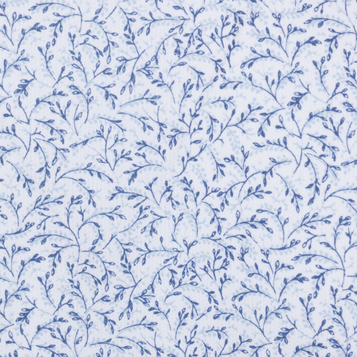 Blue floral pattern on a light blue background