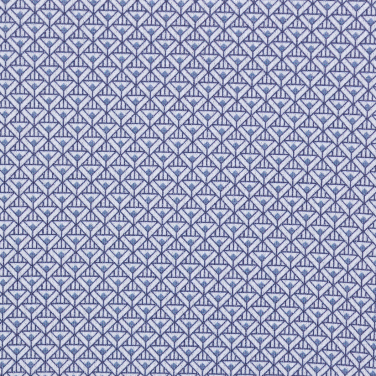 Blue Lanwick Mesh Performance Polo abstract geo print detail