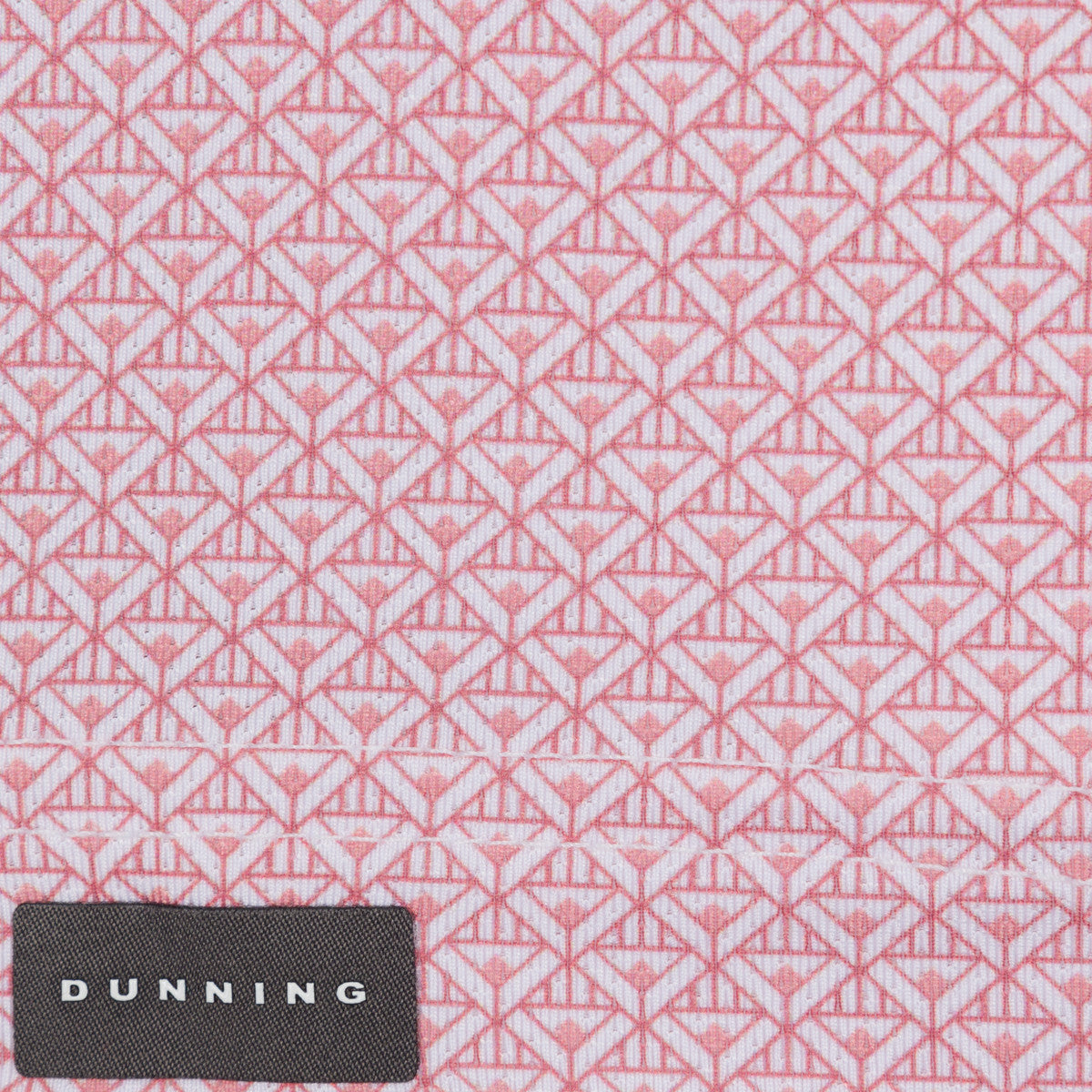 Pink Lanwick Mesh Performance Polo abstract geo print detail