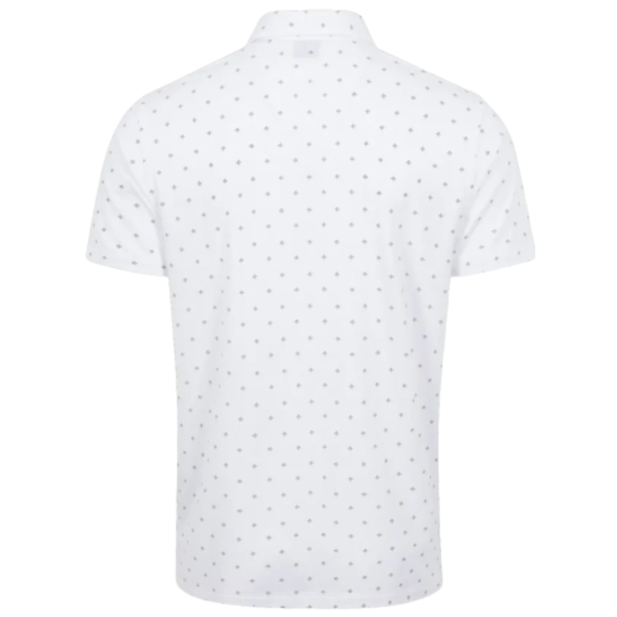 Kingsley Ventilated Performance Polo in white, back view