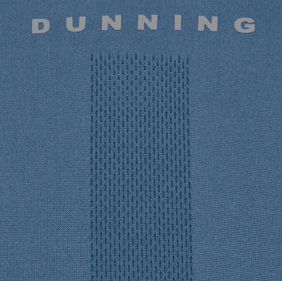 Quest Contour Quarter Zip in Marina Blue, back logo and ventilated panel detail