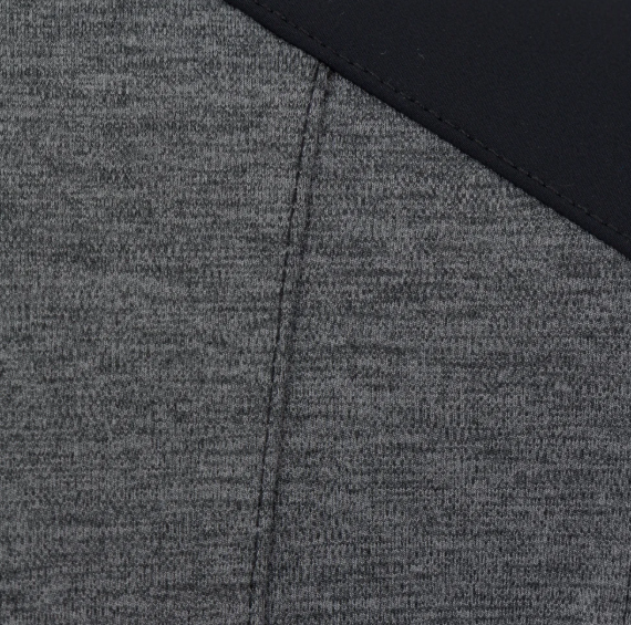 Glenbeg Heathered Jacket in grey heather, fabric and shoulder panel detail