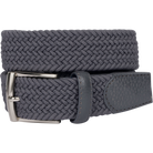 Solid Stretch Belt pebble grain leather tab detail