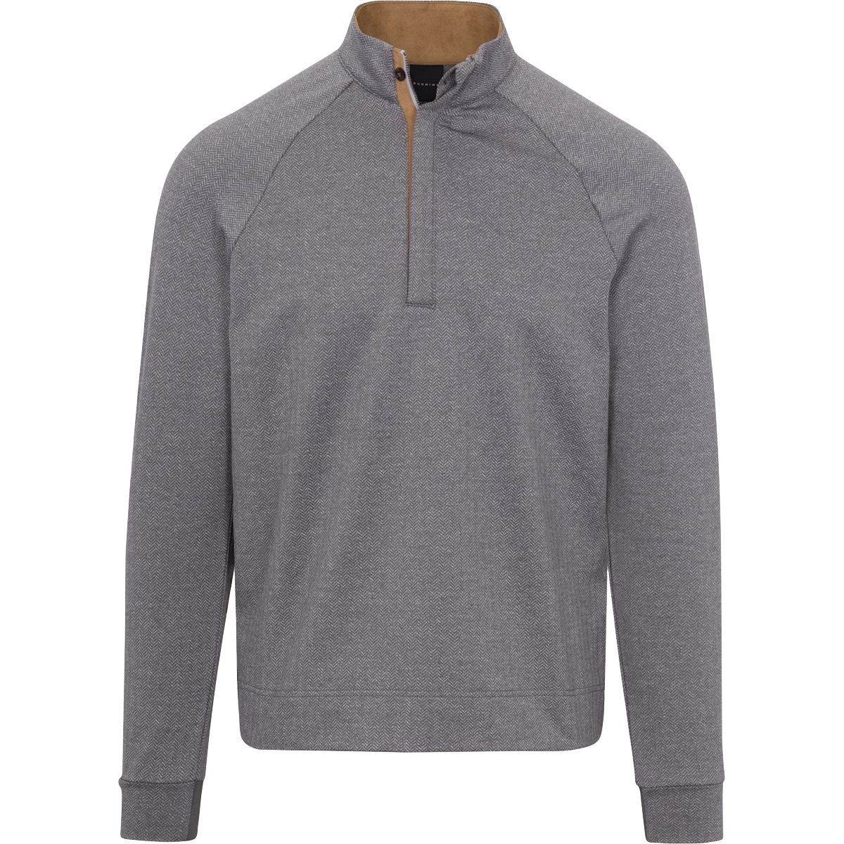 Gray half-zip sweatshirt on a white background