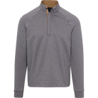 Gray half-zip sweatshirt on a white background
