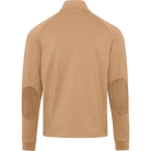 Brown jacket with elbow patches on a white background