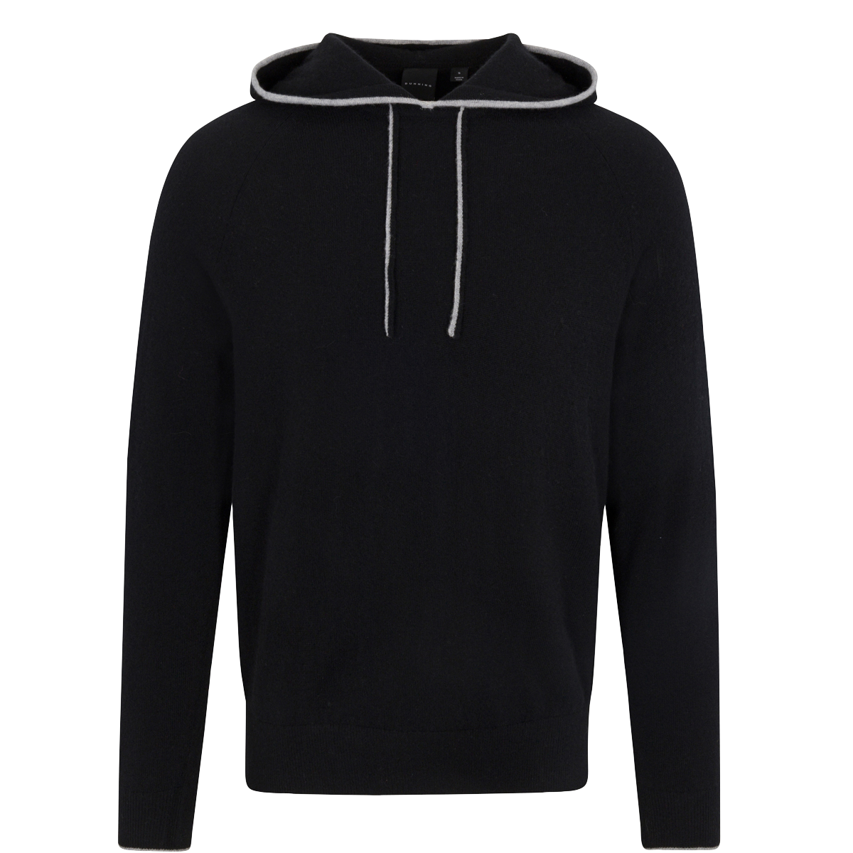 Campbell Tipped Cashmere Hoodie hood and neckline detail