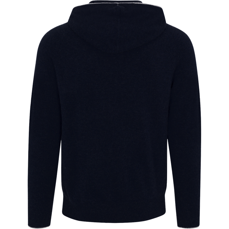 Campbell Tipped Cashmere Hoodie back view