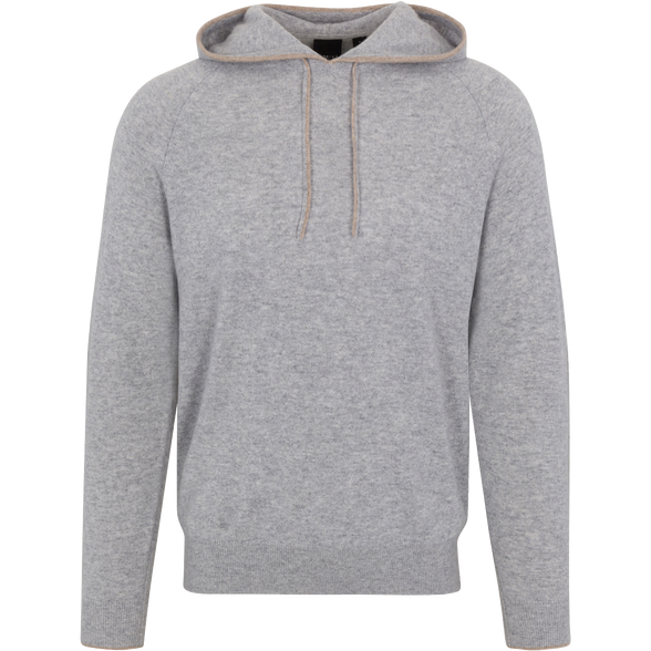 Campbell Tipped Cashmere Hoodie front view