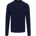 Navy blue sweater on a white background