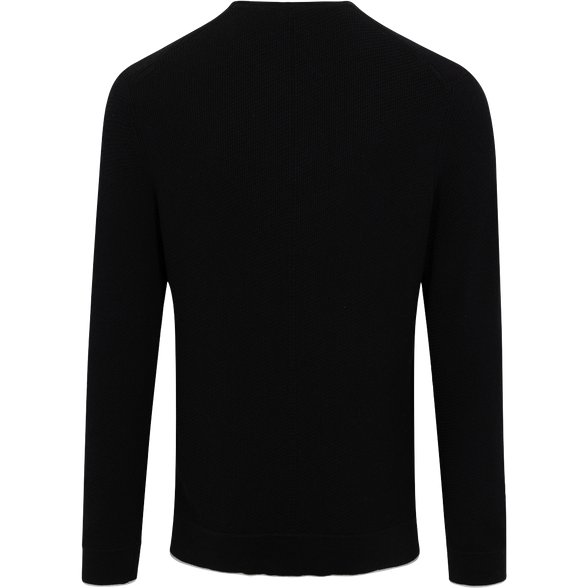 Black long-sleeve shirt on a white background