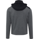 Gray hoodie with black hood on a white background