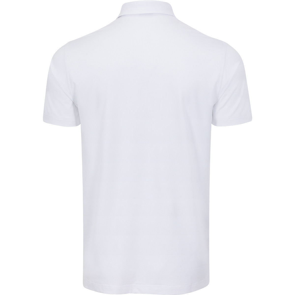 Quest Ventilated Performance Polo in white, back view