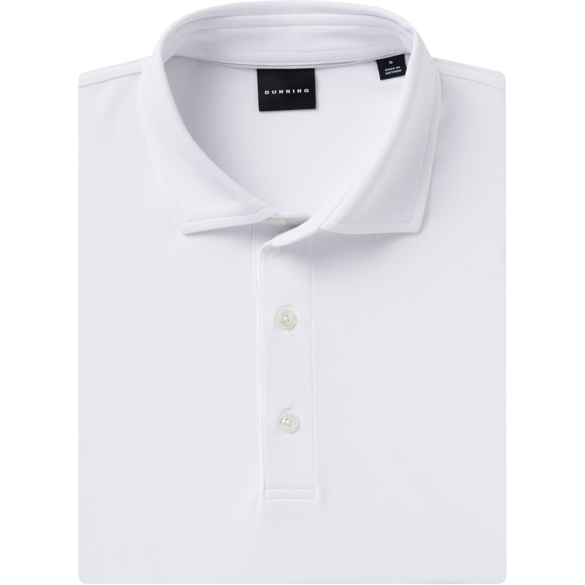 Quest Ventilated Performance Polo in white, folded