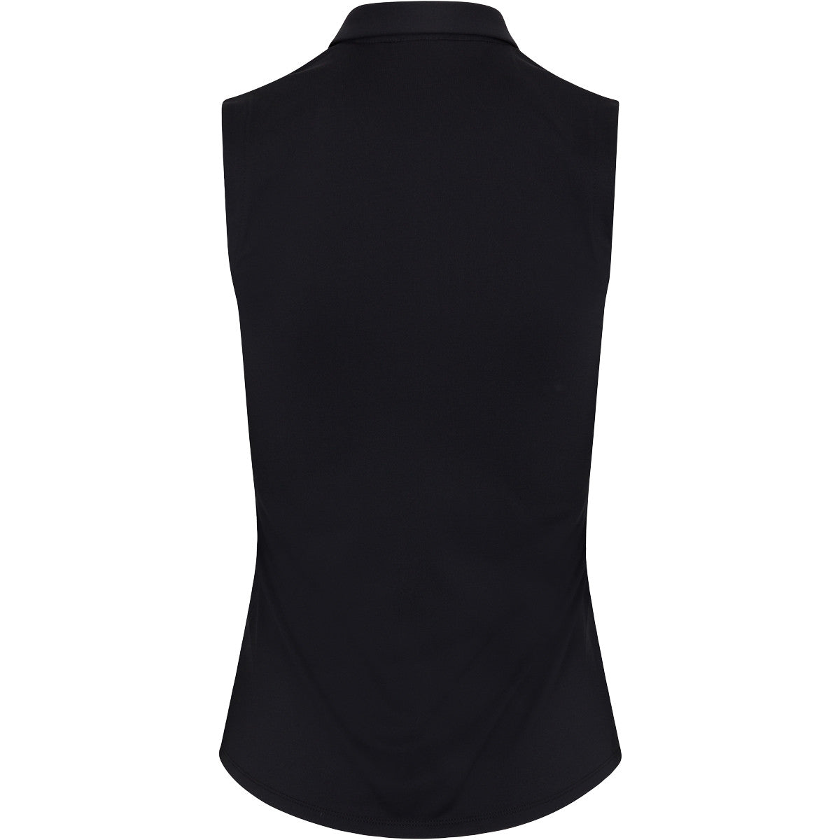 Black sleeveless shirt on a white background