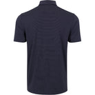Navy striped polo shirt on a white background