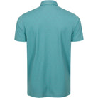 Teal polo shirt with a subtle pattern on a white background