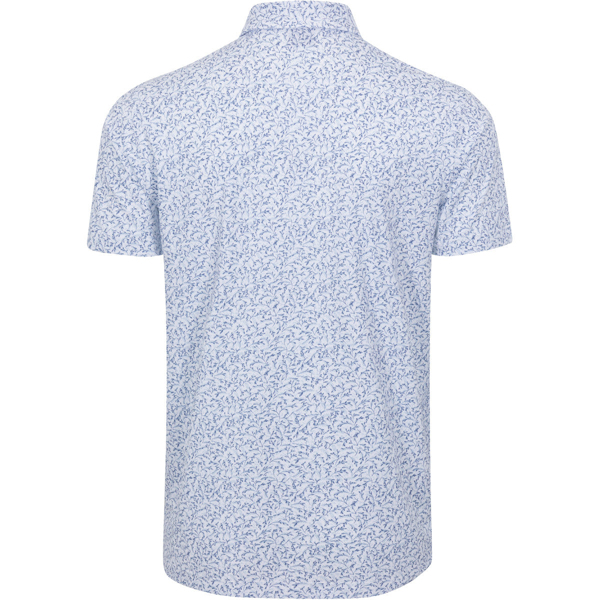 Short-sleeve shirt with a subtle pattern on a white background