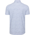 Short-sleeve shirt with a subtle pattern on a white background