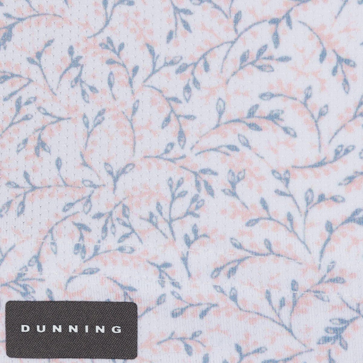Fabric with a subtle pattern and 'Dunning' label in the corner