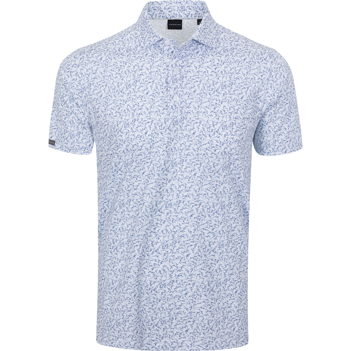Short-sleeve shirt with a subtle pattern on a white background