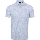 Short-sleeve shirt with a subtle pattern on a white background