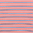 Fabric with pink and blue striped pattern