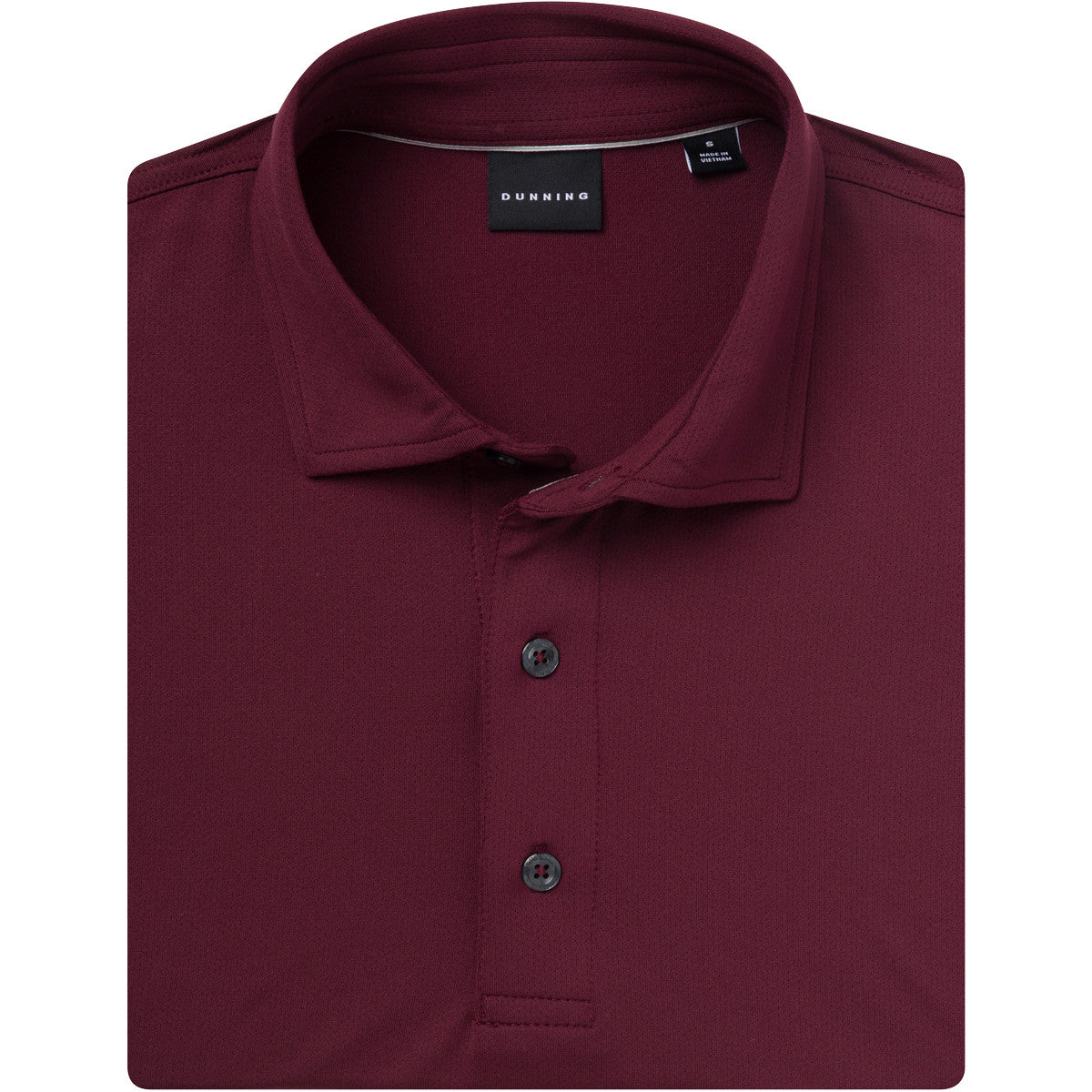 Burgundy Quest Ventilated Performance Polo close-up detail