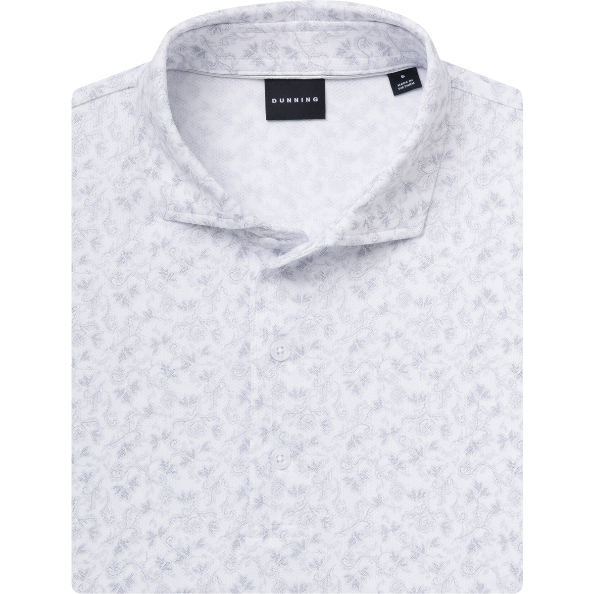 Bennett Ventilated Performance Polo botanical print detail