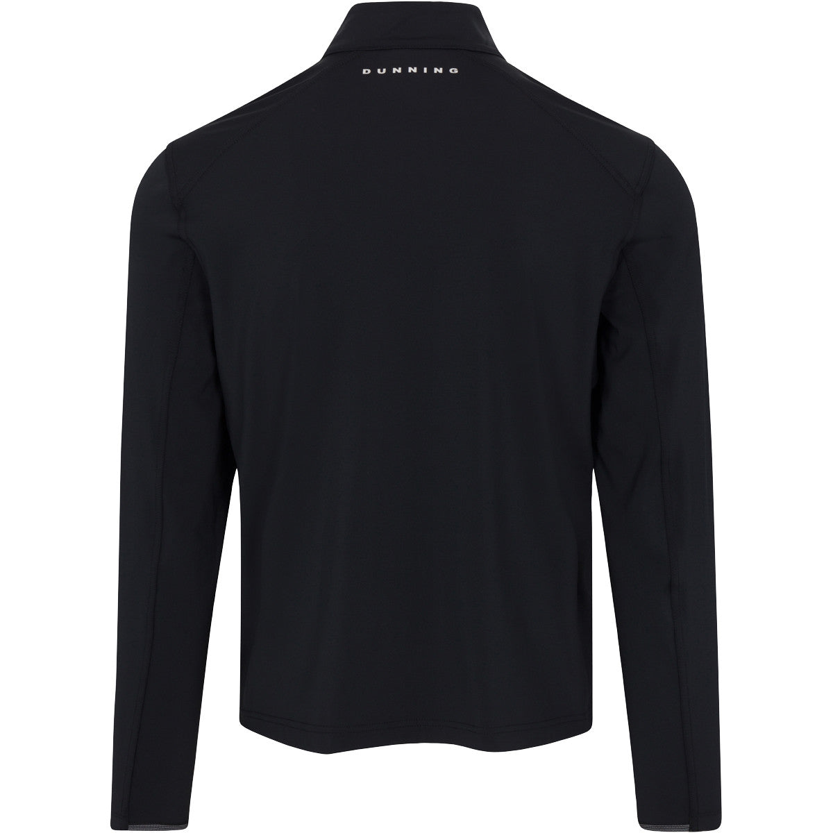 Black long-sleeve shirt with a brand logo on the chest against a white background