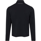 Black long-sleeve shirt with a brand logo on the chest against a white background