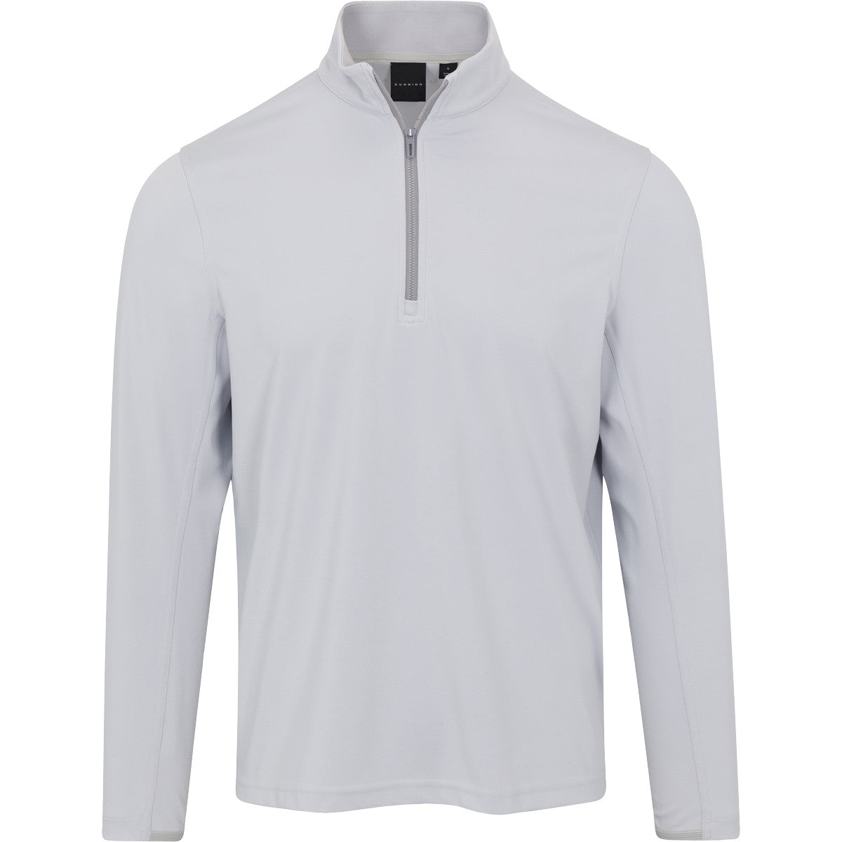 Light gray half-zip pullover on a white background