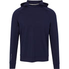 Navy blue hoodie on a white background