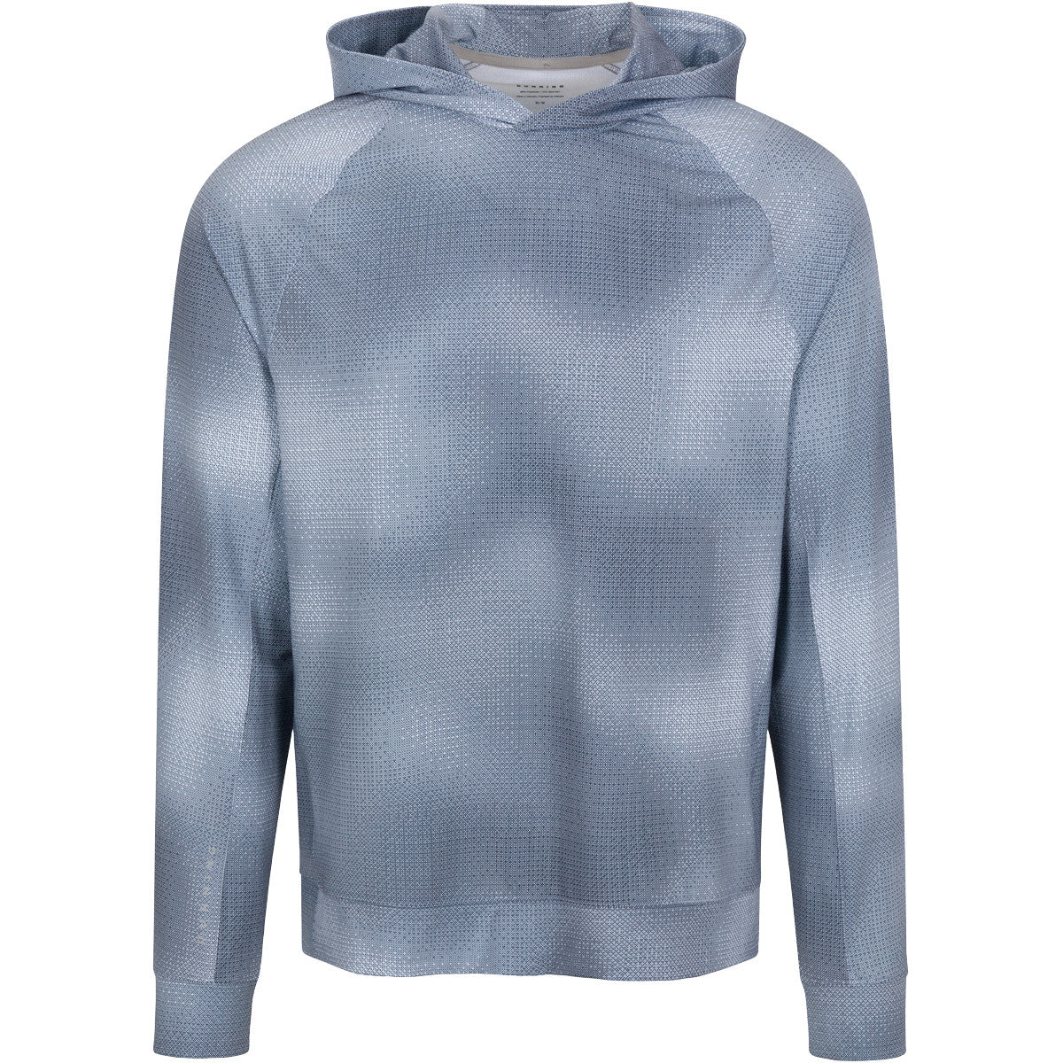 Blue textured hoodie on a white background
