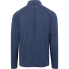 Navy blue pullover with 'Running' text on the back against a white background