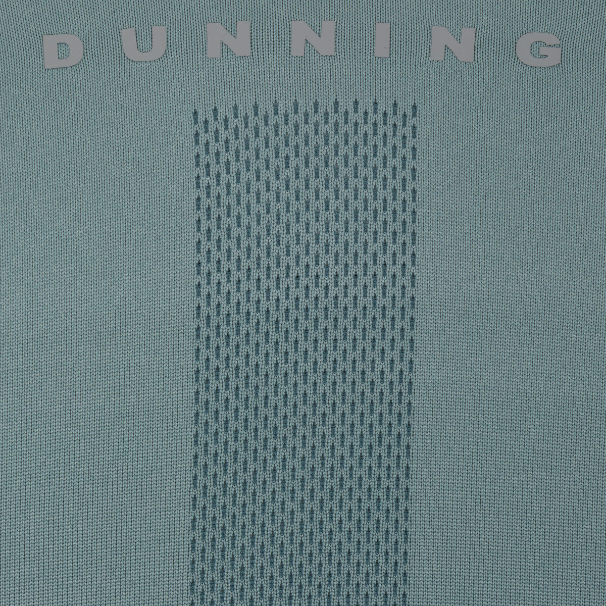 Textured fabric with a pattern and 'Dunning' branding on a blue background