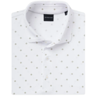 Kingsley Ventilated Performance Polo in white, folded