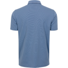 Blue striped polo shirt on a white background