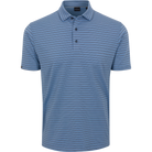 Blue striped polo shirt on a white background
