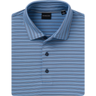 Blue striped shirt with a collar on a white background