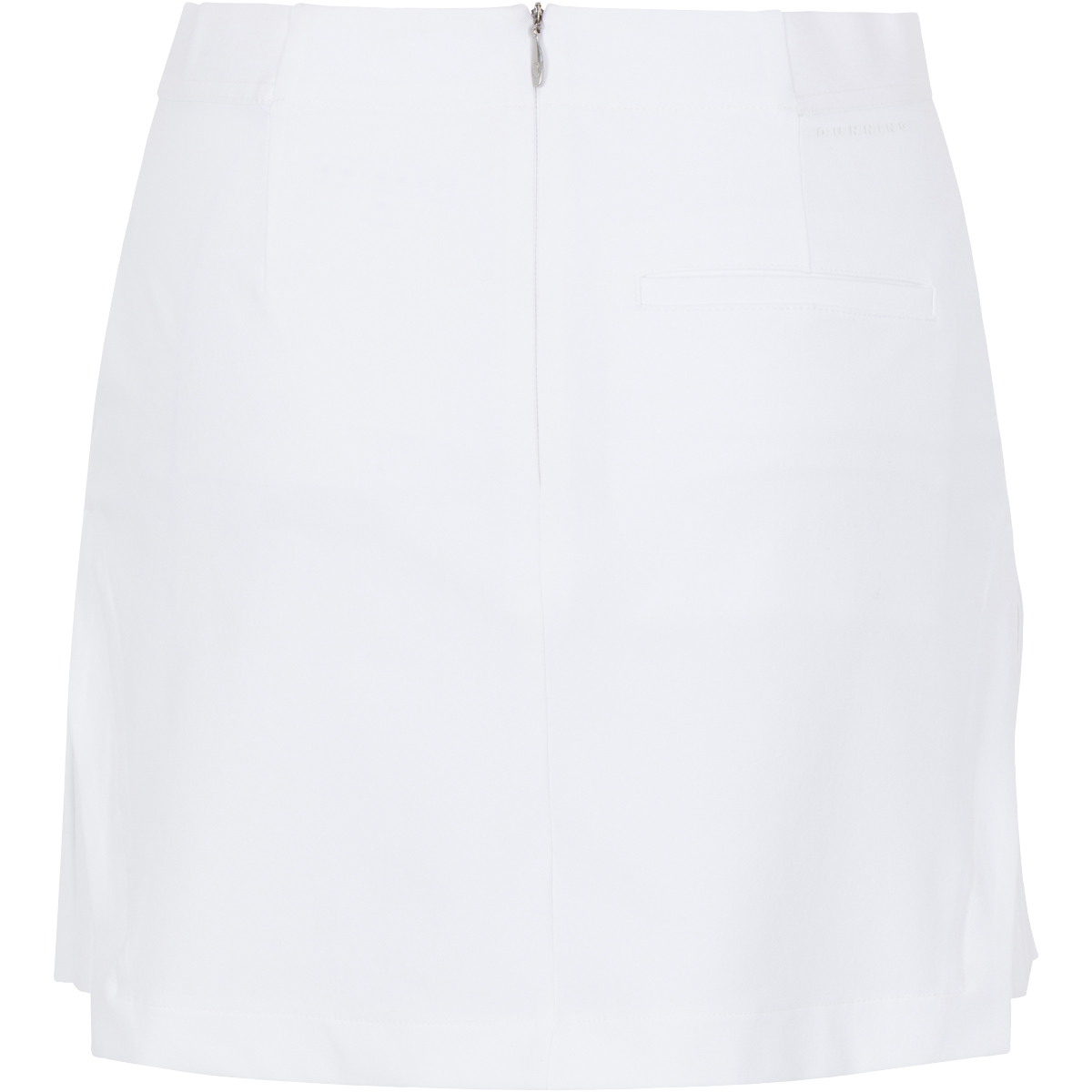 White skirt with a zipper on a white background