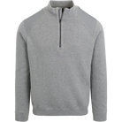 Gray pullover with a quarter zip on a white background