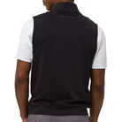 Player 2.0 Quarter Zip Vest in black, worn by a model, back view