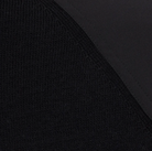 Player Wind Sweater in black, knit fabric and shoulder panel detail