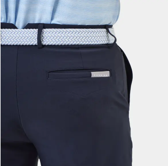 Player Fit Woven 9" Short in halo, back pocket detail on model