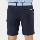 Player Fit Woven 9" Short in halo, back view on model